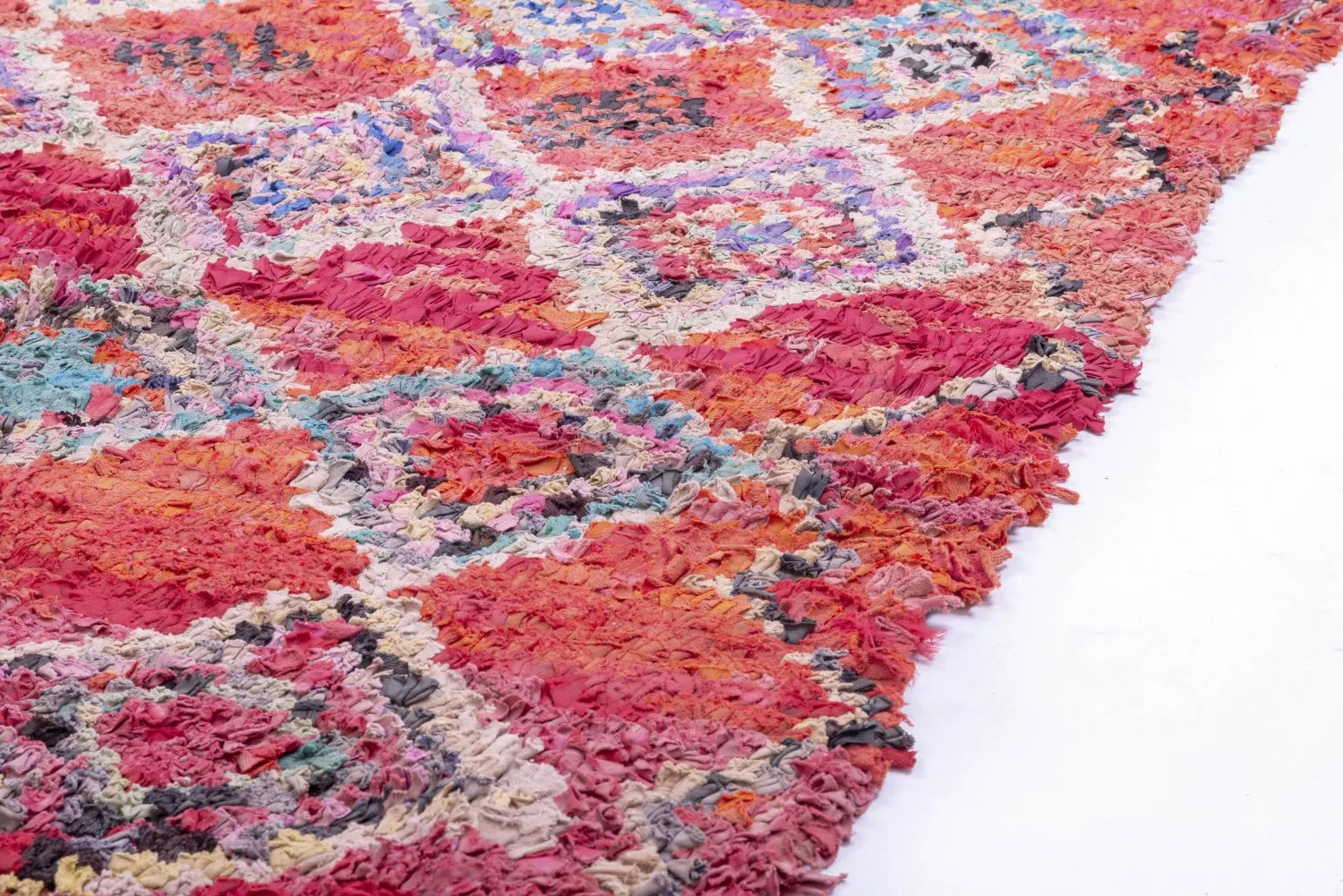 Marokkaanse Berber tapijt Boucherouite 260 x 130 cm
