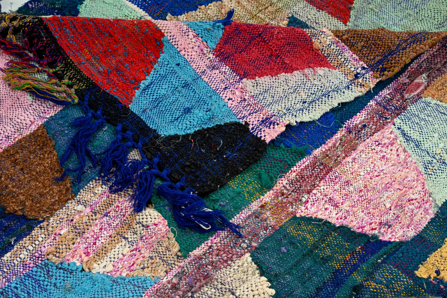 Marokkaanse Berber tapijt Boucherouite 140 x 290 cm