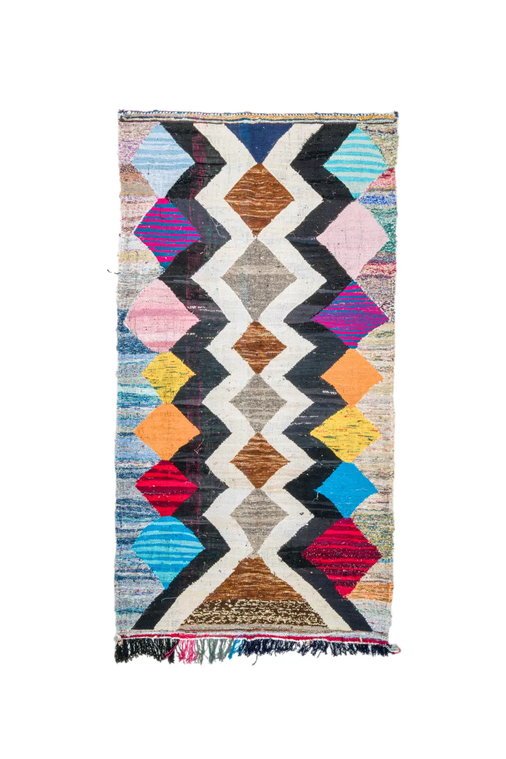 Marokkaanse Berber tapijt Boucherouite 140 x 270 cm