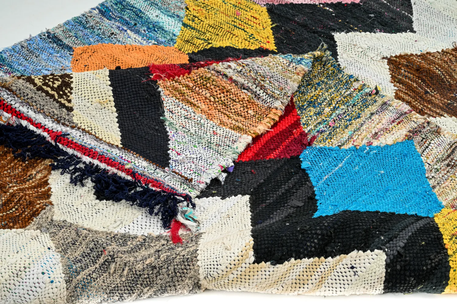 Marokkaanse Berber tapijt Boucherouite 140 x 270 cm