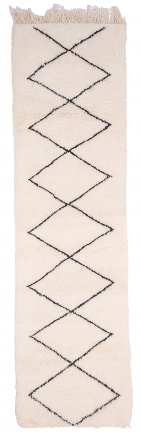 Kelim Marokkaanse Berber tapijt Beni Ouarain 300 x 80 cm