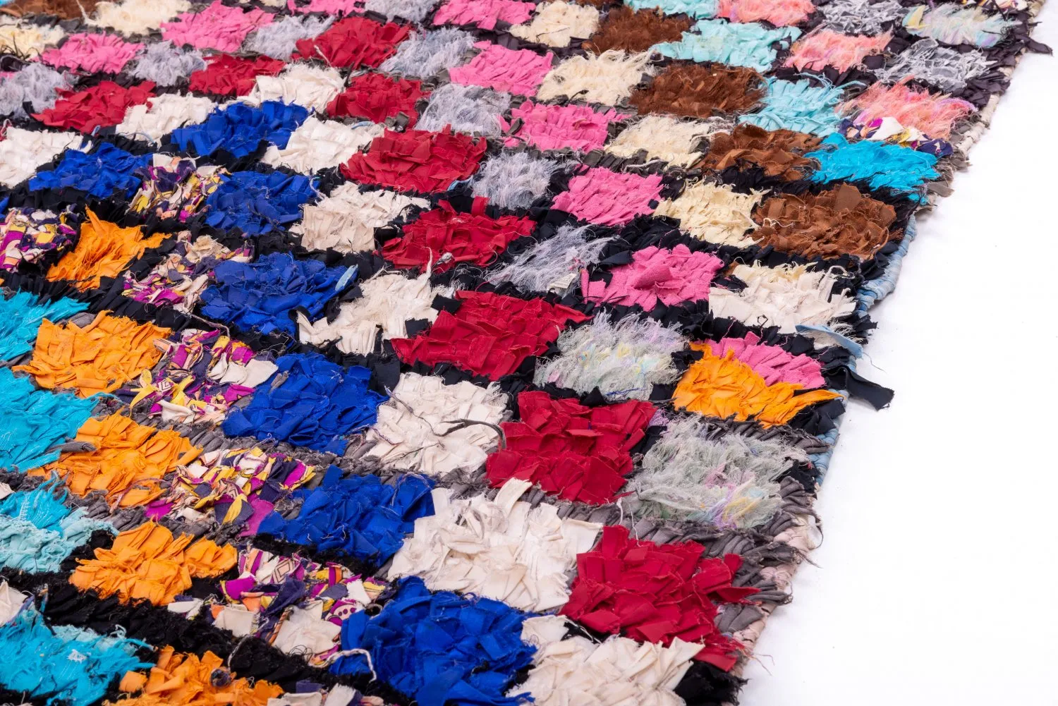 Marokkaanse Berber tapijt Boucherouite 275 x 110 cm