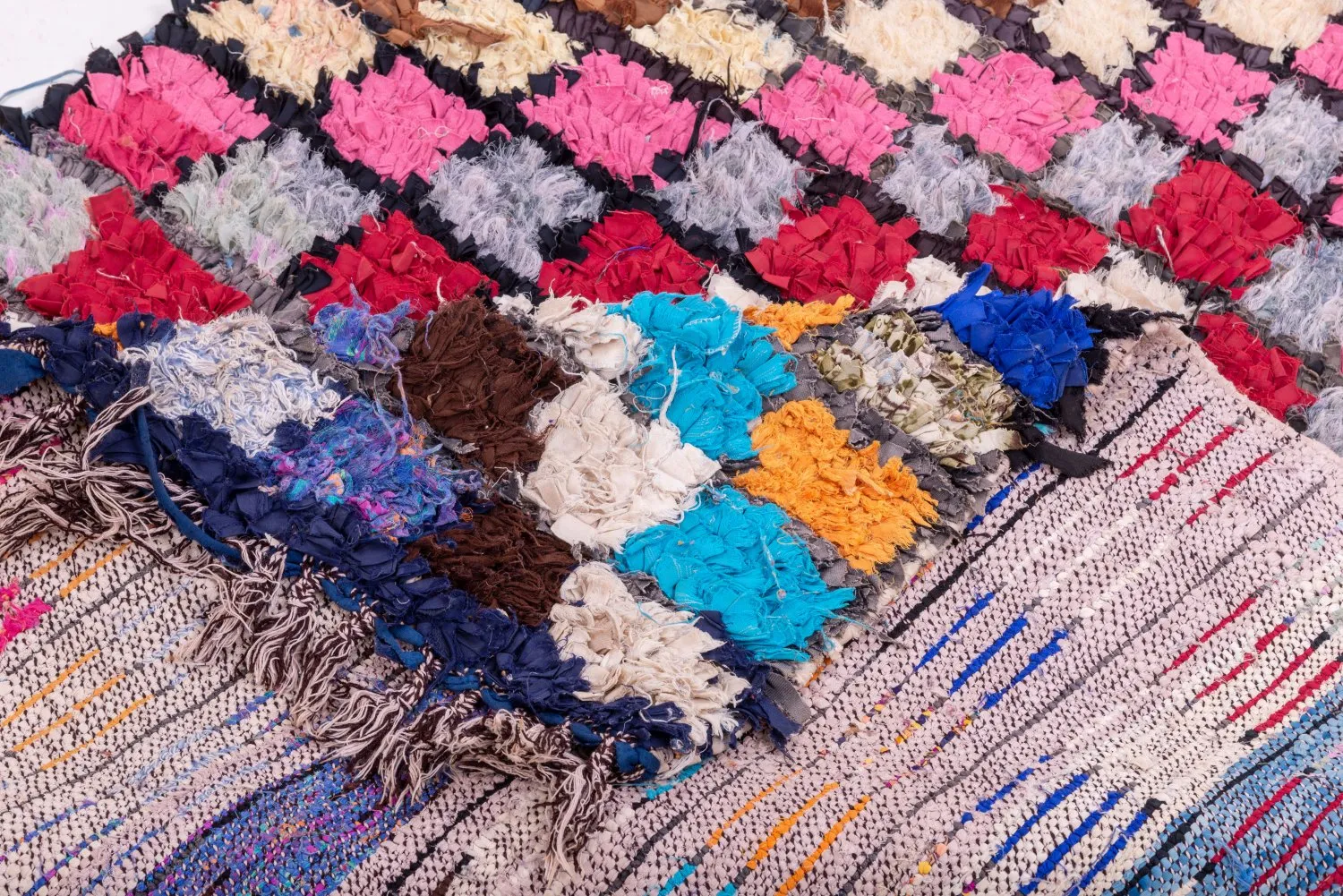Marokkaanse Berber tapijt Boucherouite 275 x 110 cm