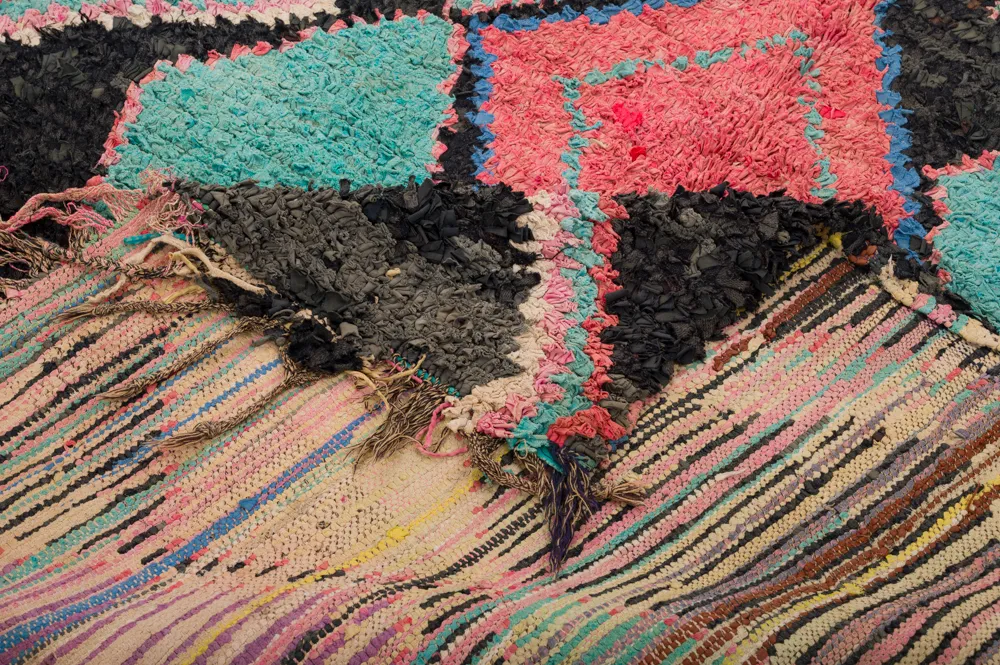 Marokkaanse Berber tapijt Boucherouite 235 x 135 cm