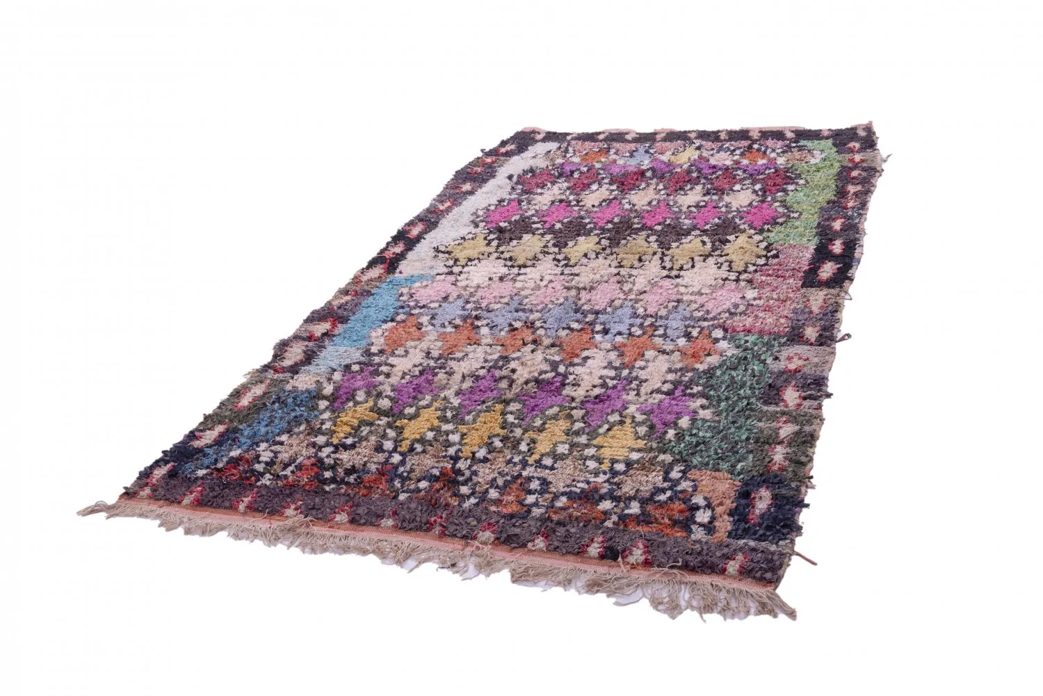Marokkaanse Berber tapijt Boucherouite 270 x 145 cm