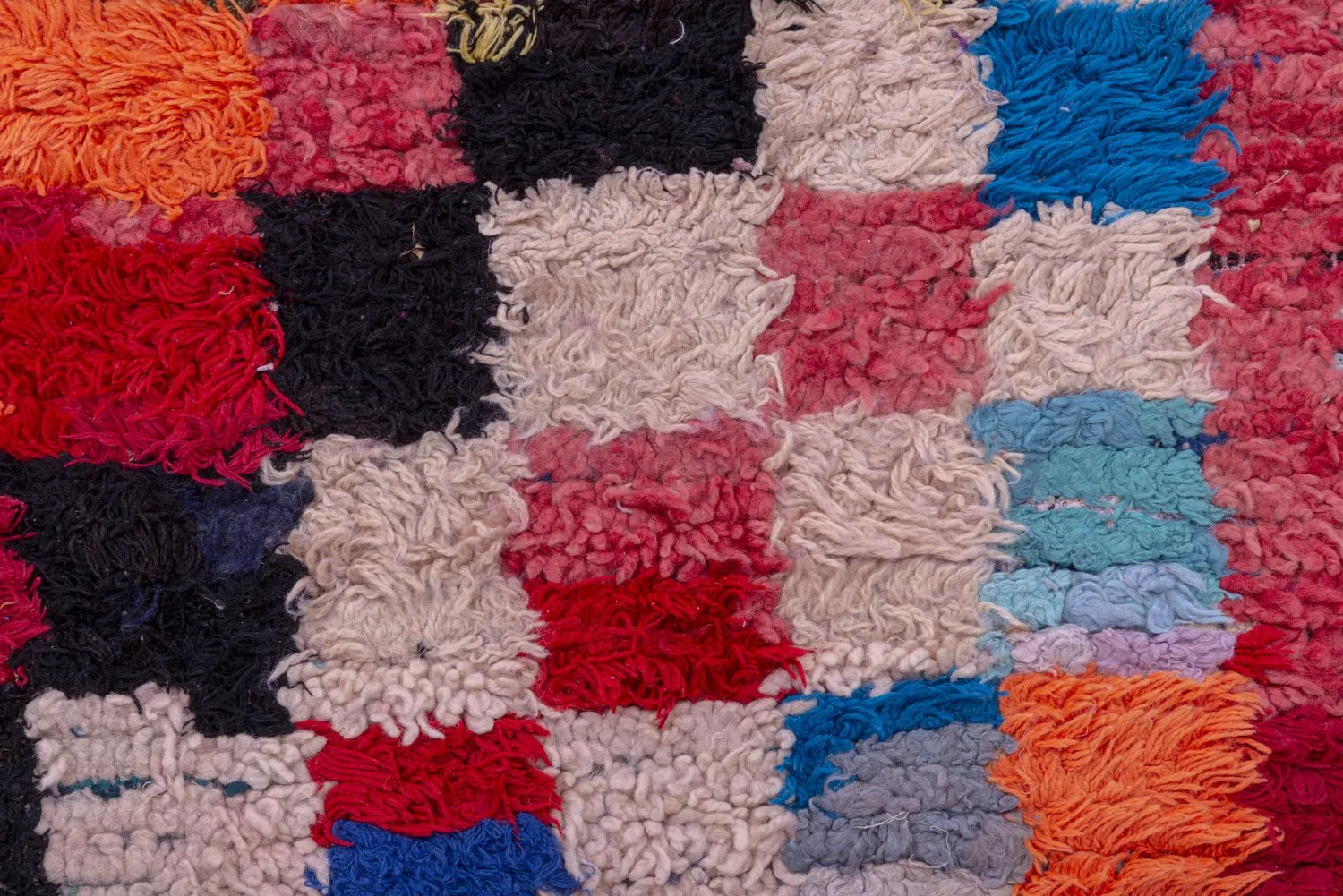 Marokkaanse Berber tapijt Boucherouite 240 x 140 cm