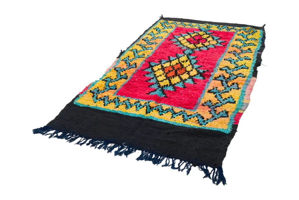 Marokkaanse Berber tapijt Boucherouite 260 x 135 cm