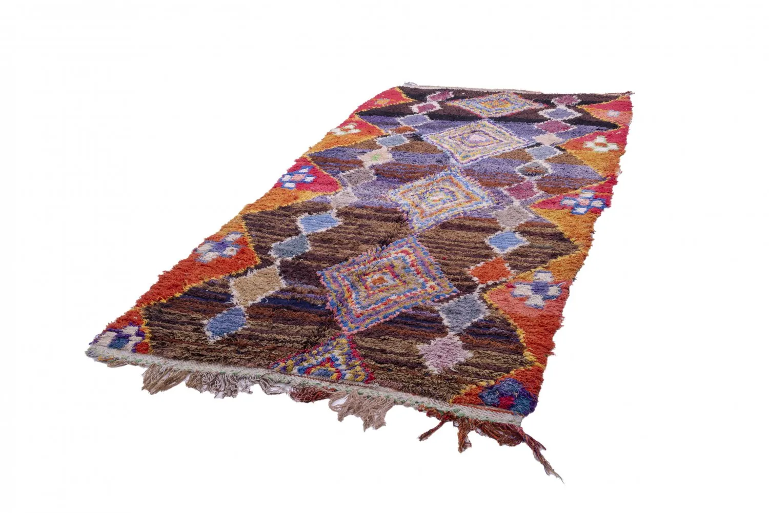 Marokkaanse Berber tapijt Boucherouite 285 x 145 cm