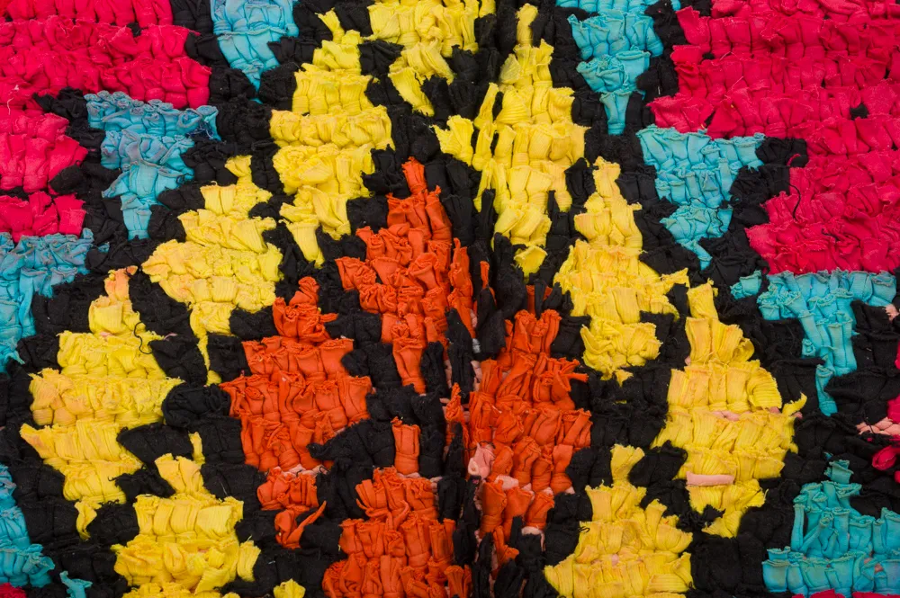 Marokkaanse Berber tapijt Boucherouite 260 x 135 cm