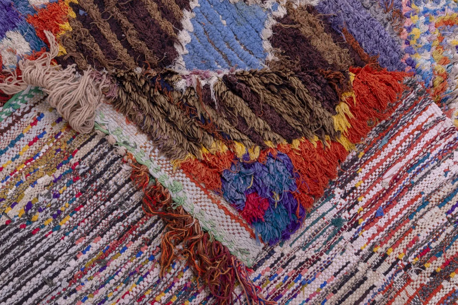 Marokkaanse Berber tapijt Boucherouite 285 x 145 cm