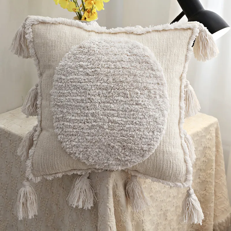 Kussensloop - Boho Tassels (offwhite)