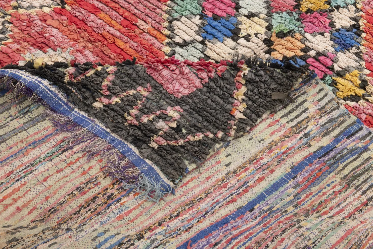 Marokkaanse Berber tapijt Boucherouite 230 x 155 cm