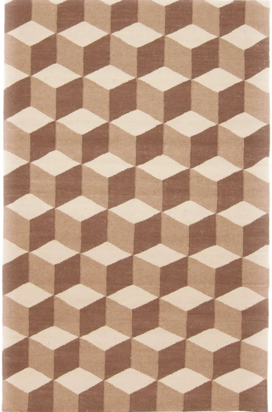 Wollen-vloerkleed - Floriáda (beige/bruin)