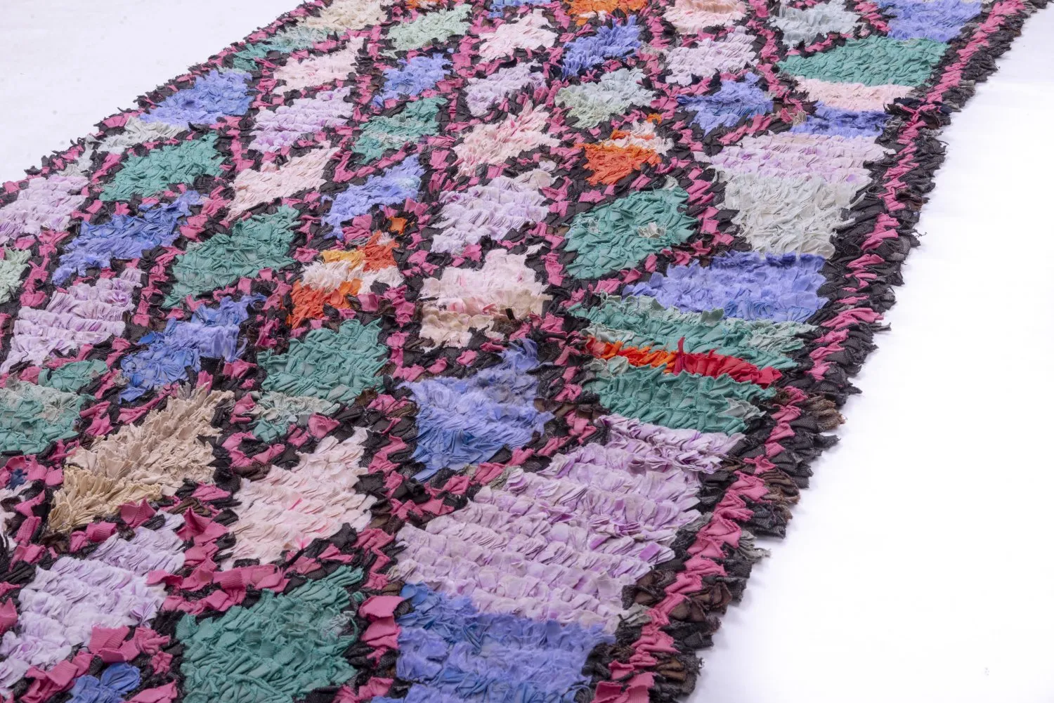 Marokkaanse Berber tapijt Boucherouite 245 x 100 cm