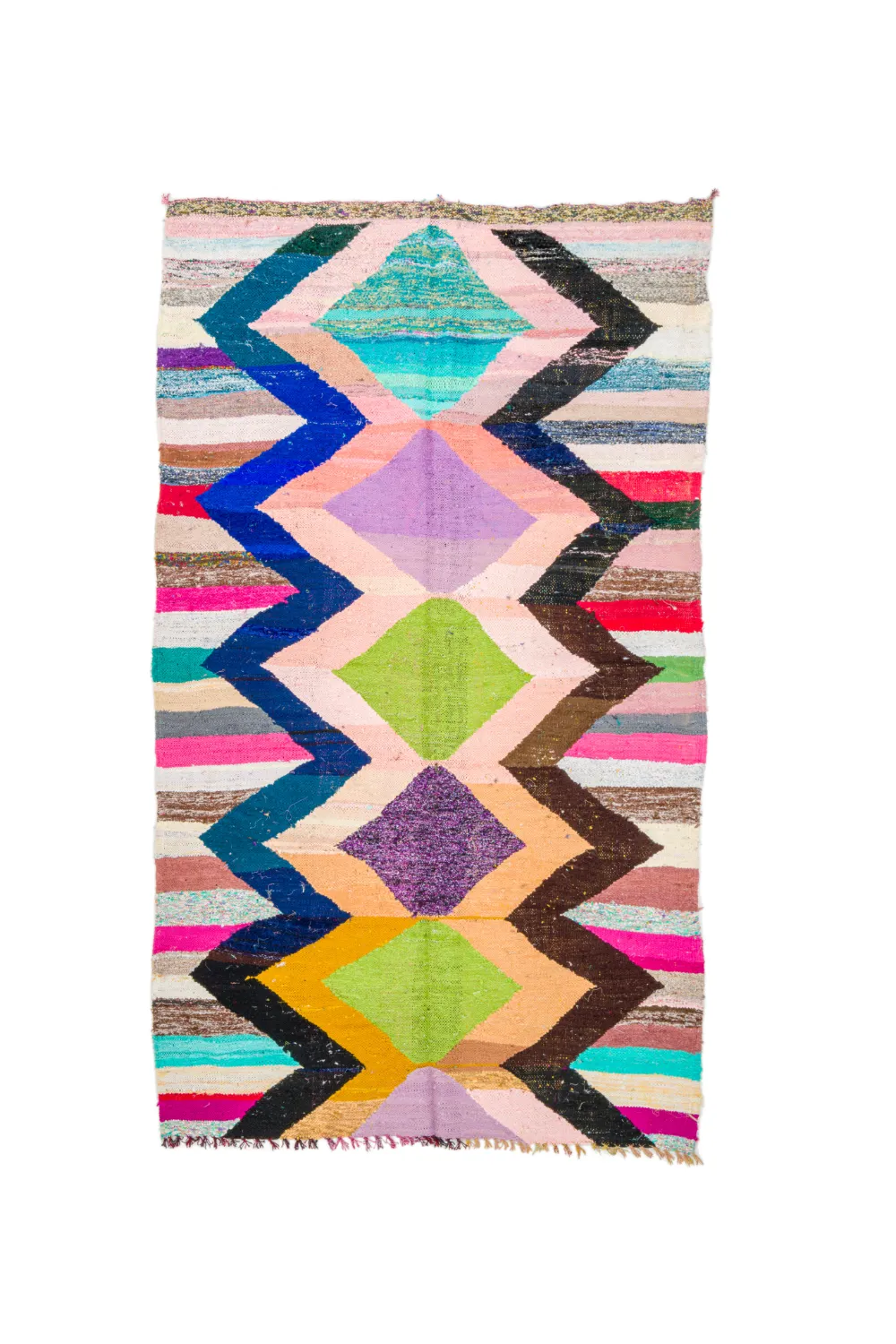 Marokkaanse Berber tapijt Boucherouite 155 x 260 cm