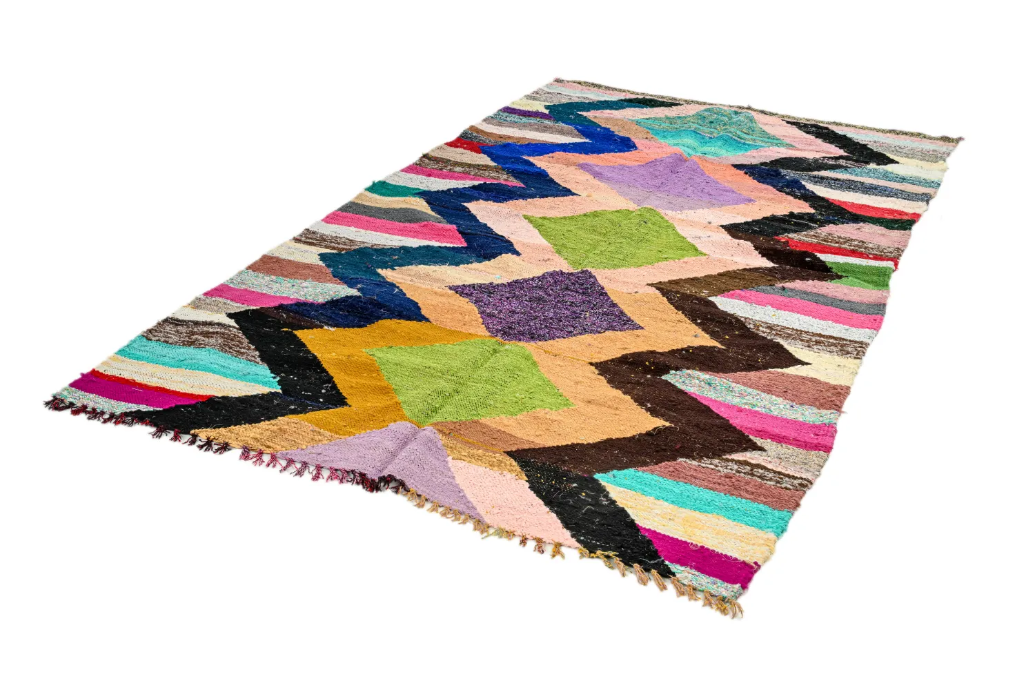 Marokkaanse Berber tapijt Boucherouite 155 x 260 cm