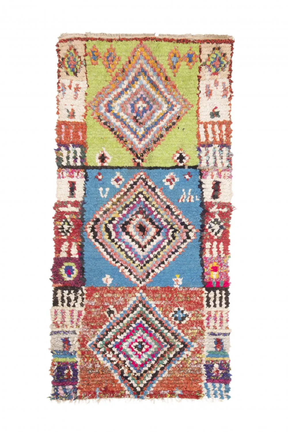 Marokkaanse Berber tapijt Boucherouite 205 x 100 cm