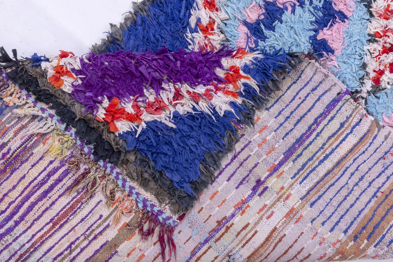 Marokkaanse Berber tapijt Boucherouite 235 x 90 cm