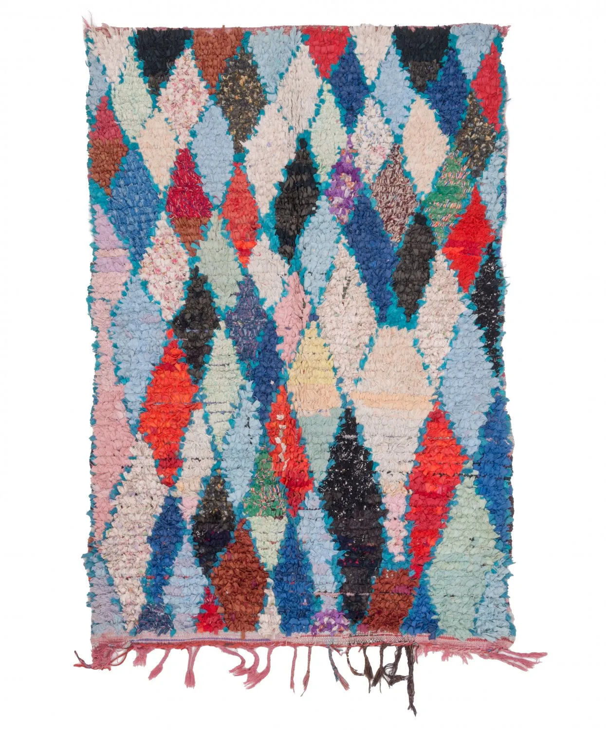 Marokkaanse Berber tapijt Boucherouite 200 x 130 cm