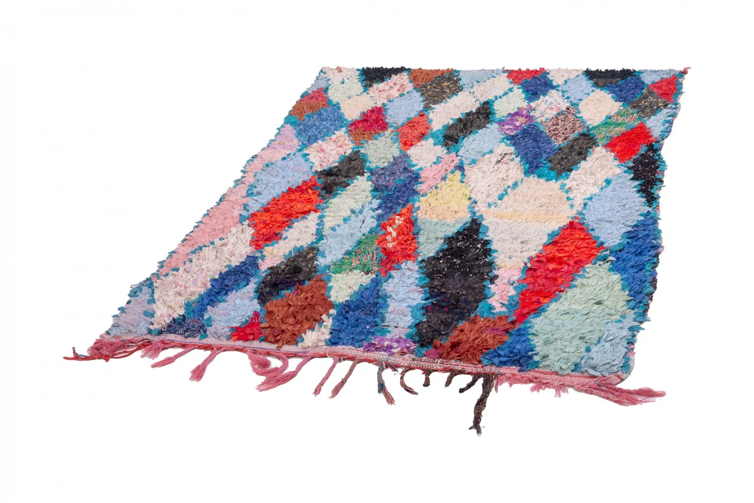 Marokkaanse Berber tapijt Boucherouite 200 x 130 cm