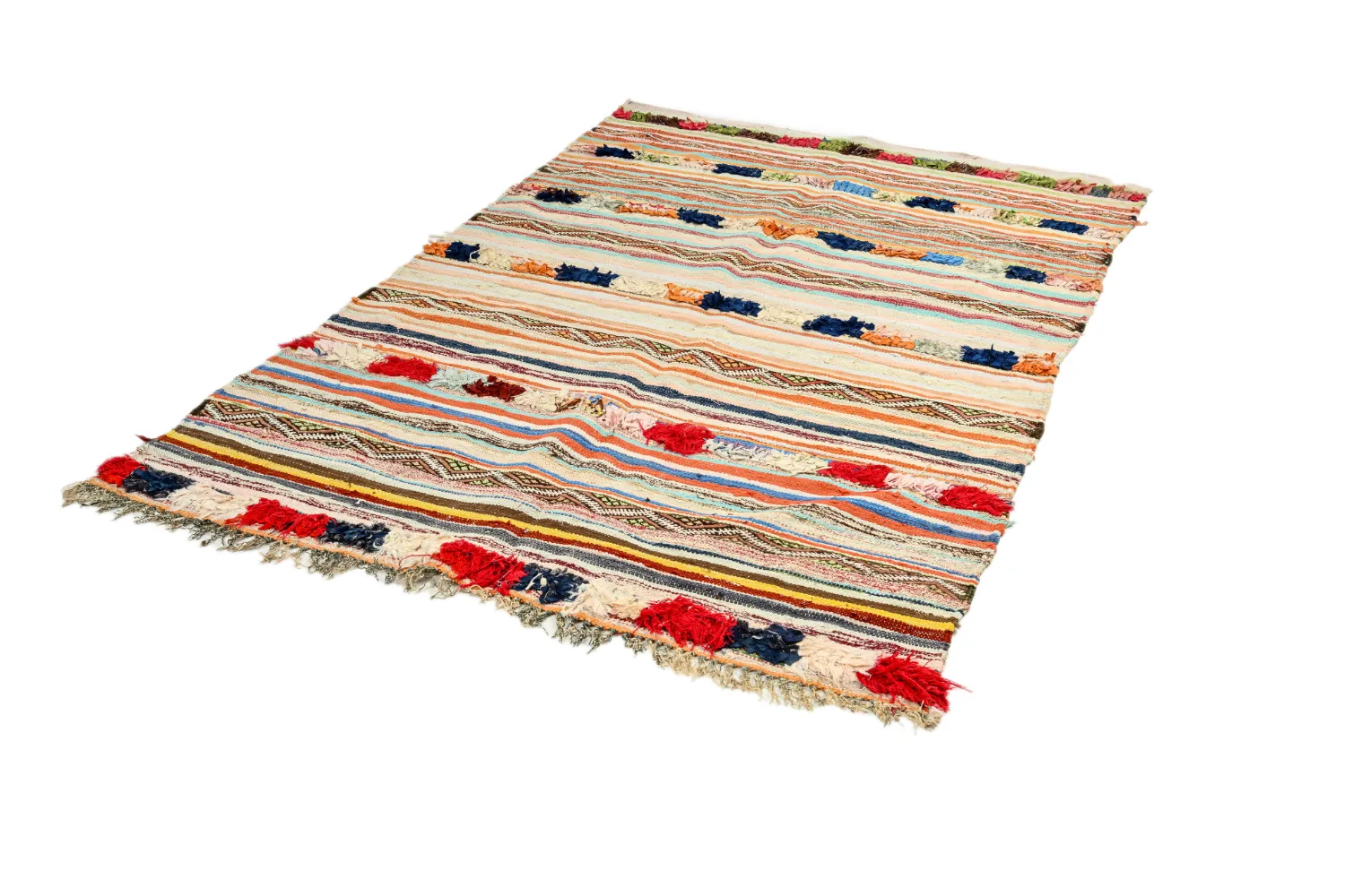 Marokkaanse Berber tapijt Boucherouite 145 x 225 cm