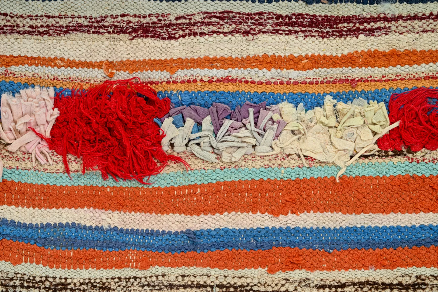 Marokkaanse Berber tapijt Boucherouite 145 x 225 cm