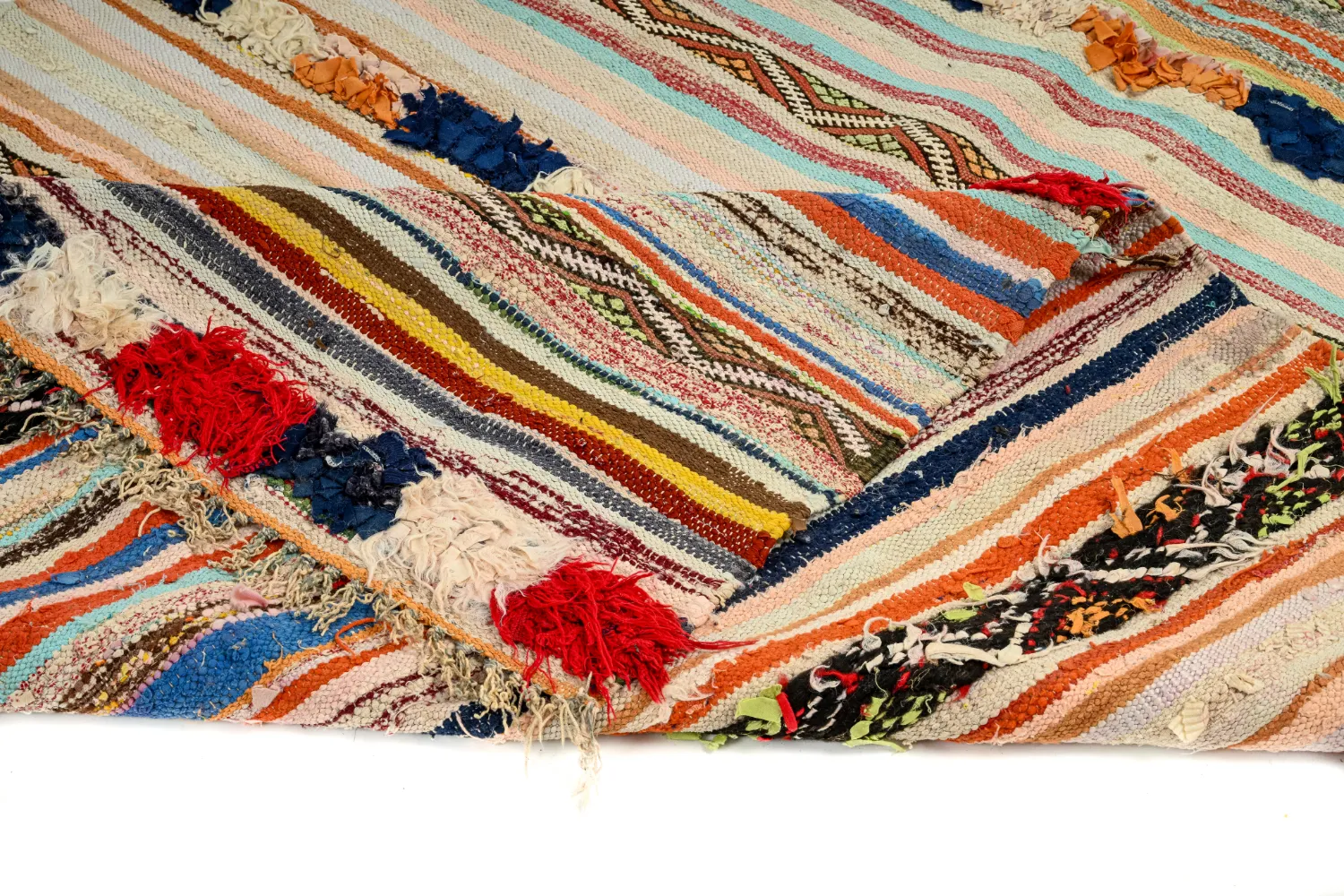 Marokkaanse Berber tapijt Boucherouite 145 x 225 cm