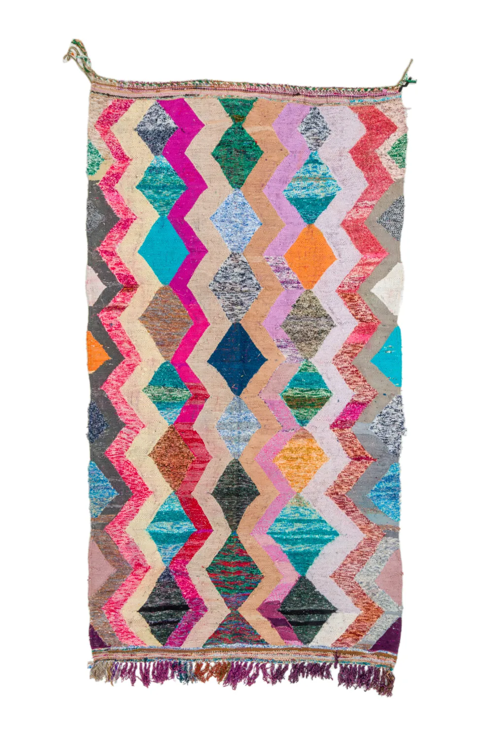 Marokkaanse Berber tapijt Boucherouite 135 x 260 cm