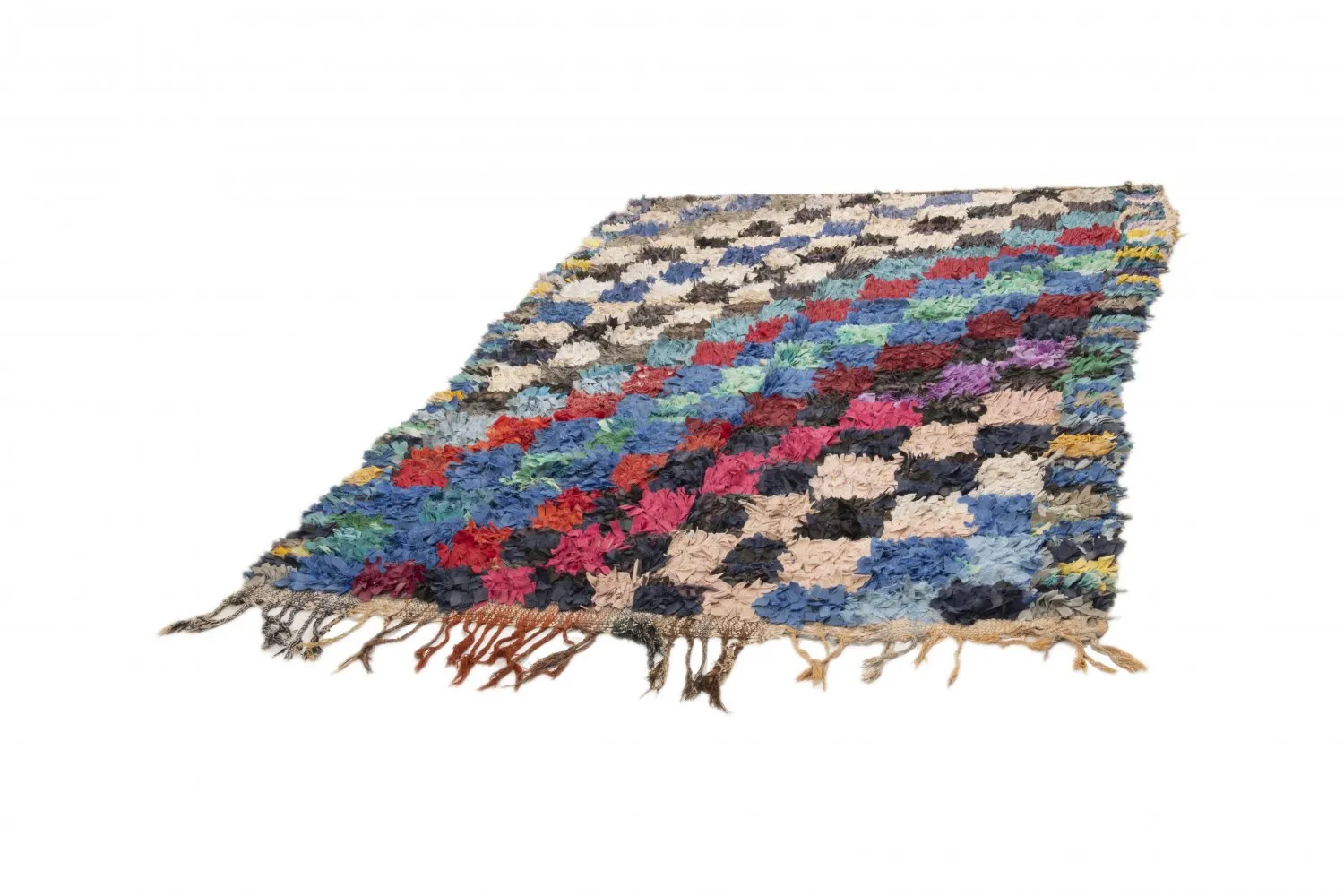 Marokkaanse Berber tapijt Boucherouite 225 x 155 cm