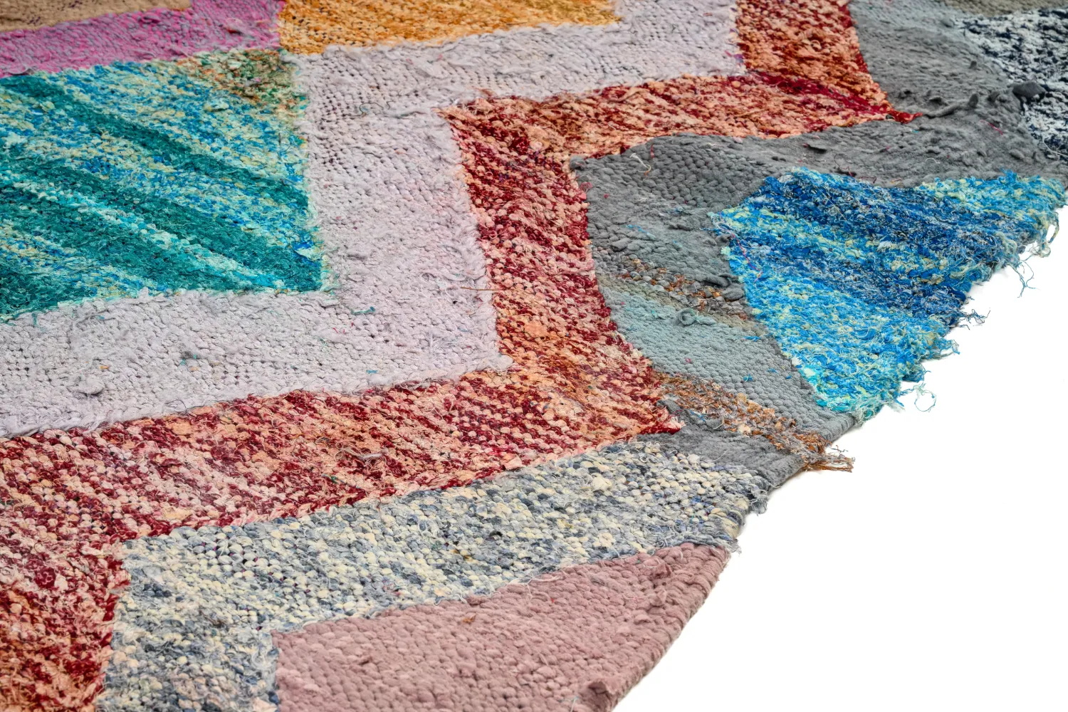 Marokkaanse Berber tapijt Boucherouite 135 x 260 cm