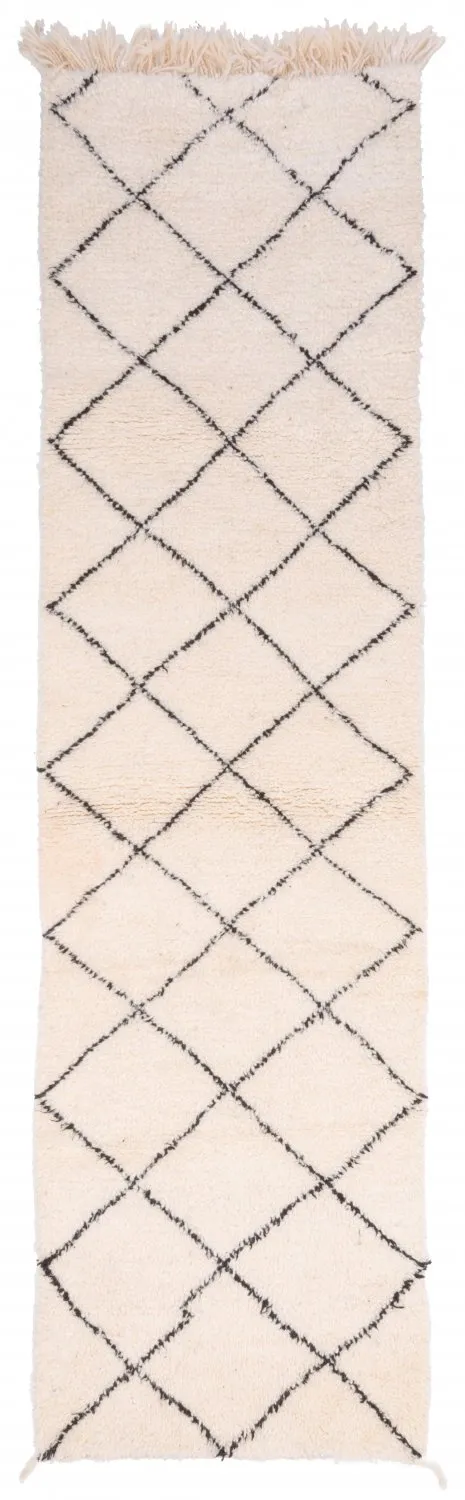 Kelim Marokkaanse Berber tapijt Beni Ouarain 305 x 85 cm