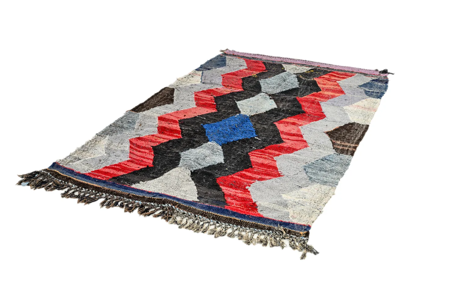 Marokkaanse Berber tapijt Boucherouite 135 x 225 cm