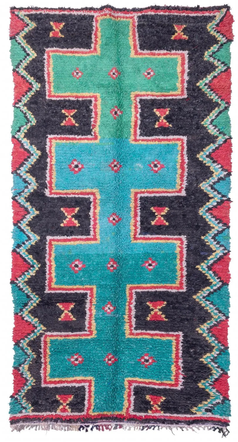 Marokkaanse Berber tapijt Boucherouite 310 x 160 cm