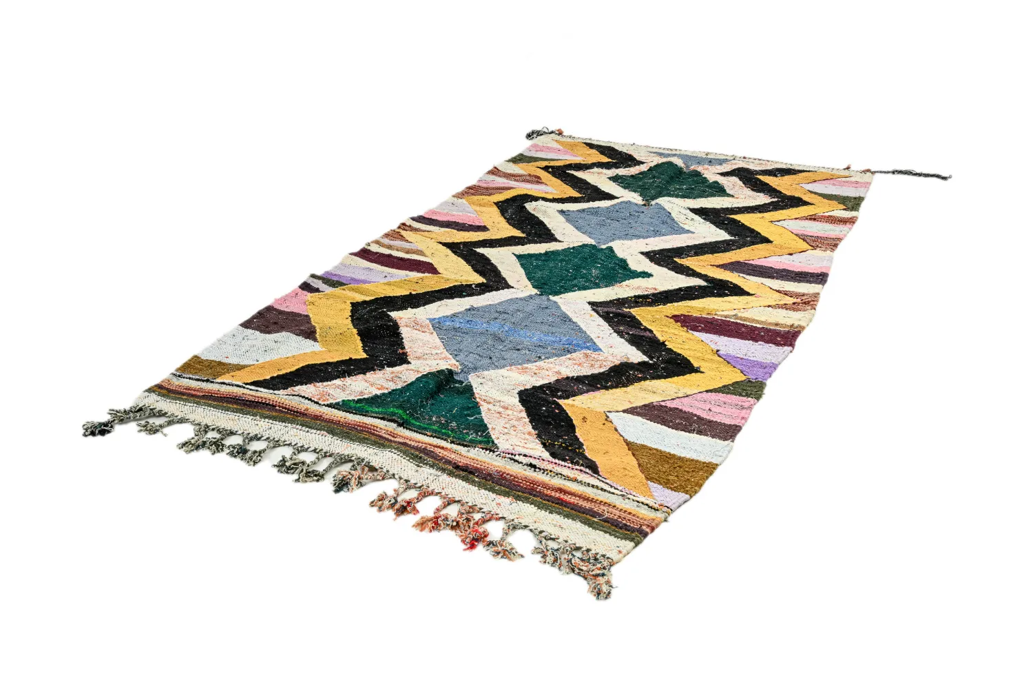 Marokkaanse Berber tapijt Boucherouite 135 x 260 cm
