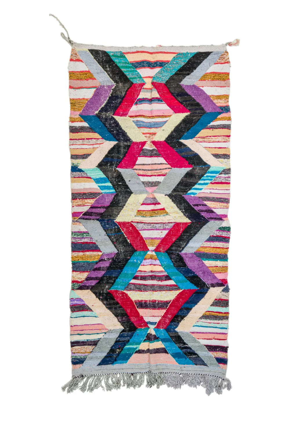 Marokkaanse Berber tapijt Boucherouite 140 x 290 cm