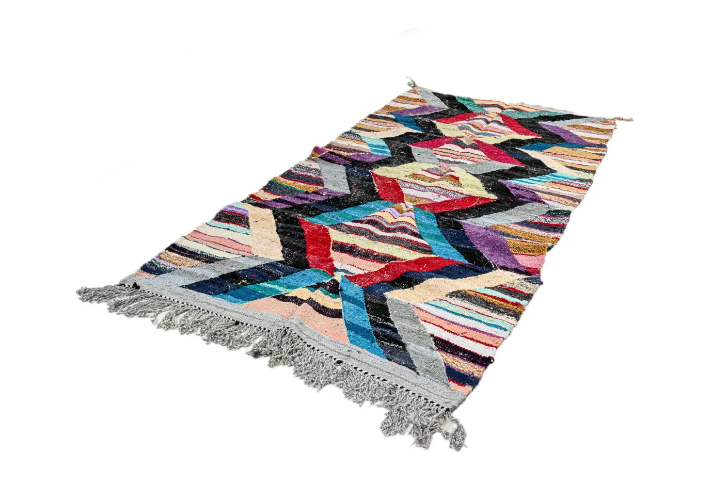 Marokkaanse Berber tapijt Boucherouite 140 x 290 cm