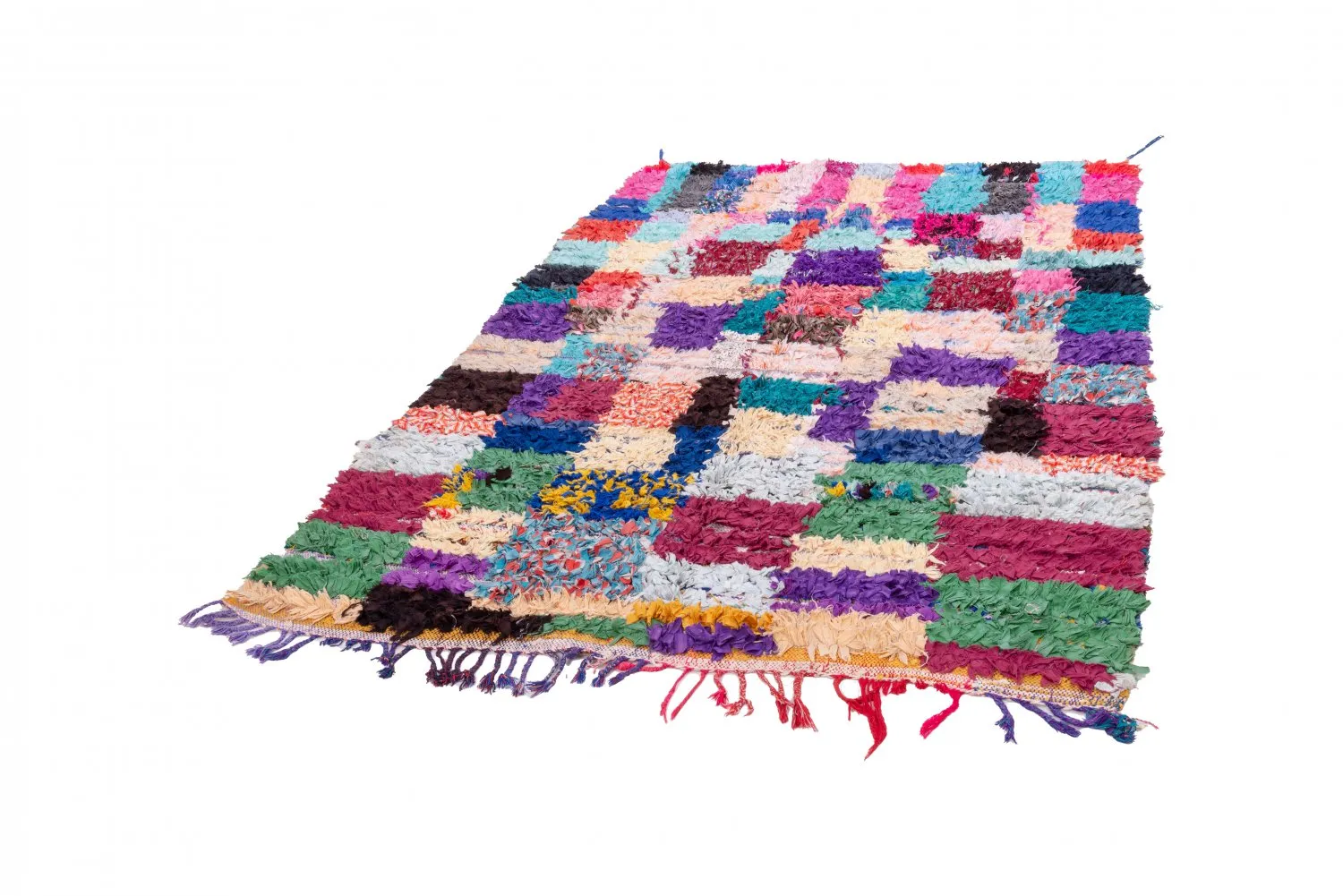 Marokkaanse Berber tapijt Boucherouite 210 x 150 cm