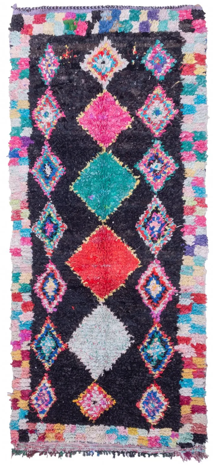 Marokkaanse Berber tapijt Boucherouite 230 x 130 cm