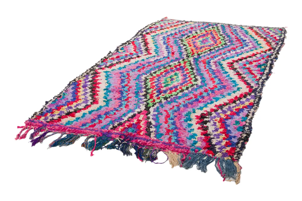 Marokkaanse Berber tapijt Boucherouite 270 x 145 cm