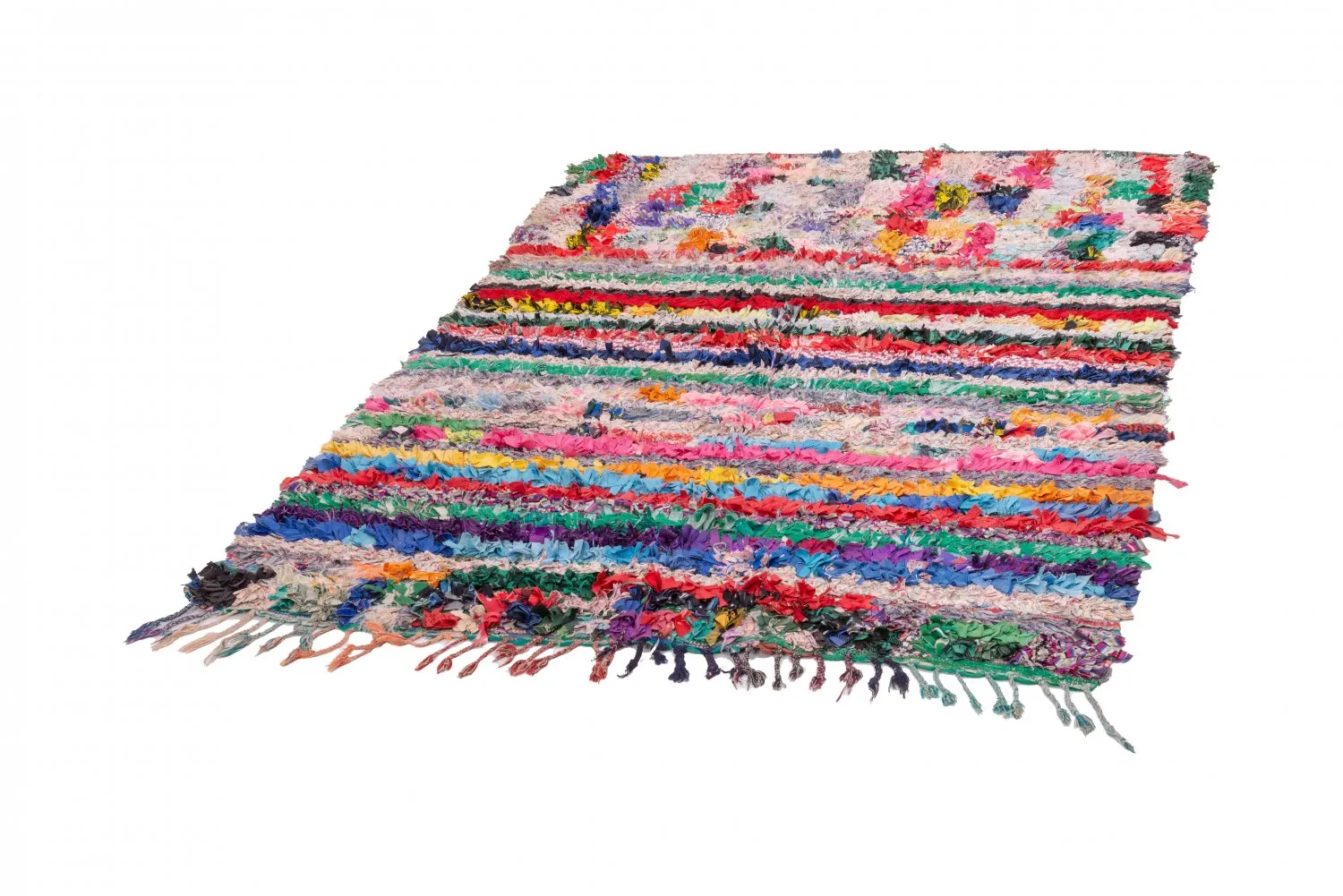 Marokkaanse Berber tapijt Boucherouite 210 x 145 cm