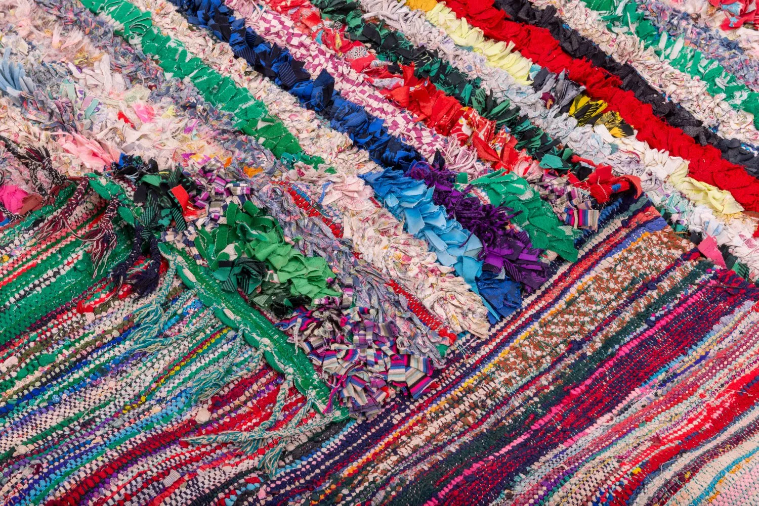 Marokkaanse Berber tapijt Boucherouite 210 x 145 cm