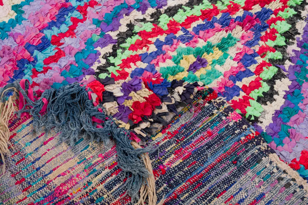 Marokkaanse Berber tapijt Boucherouite 270 x 145 cm