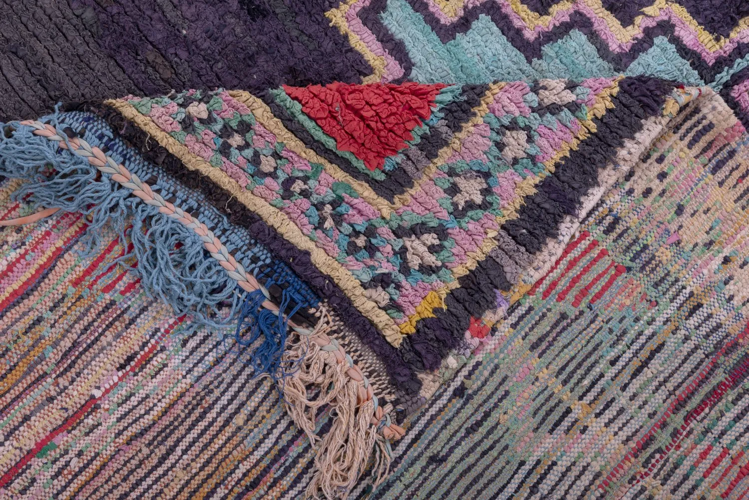 Marokkaanse Berber tapijt Boucherouite 360 x 180 cm
