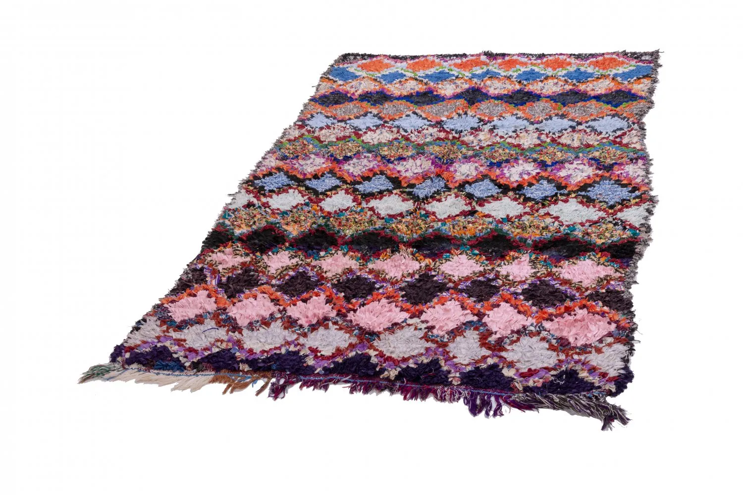 Marokkaanse Berber tapijt Boucherouite 220 x 130 cm