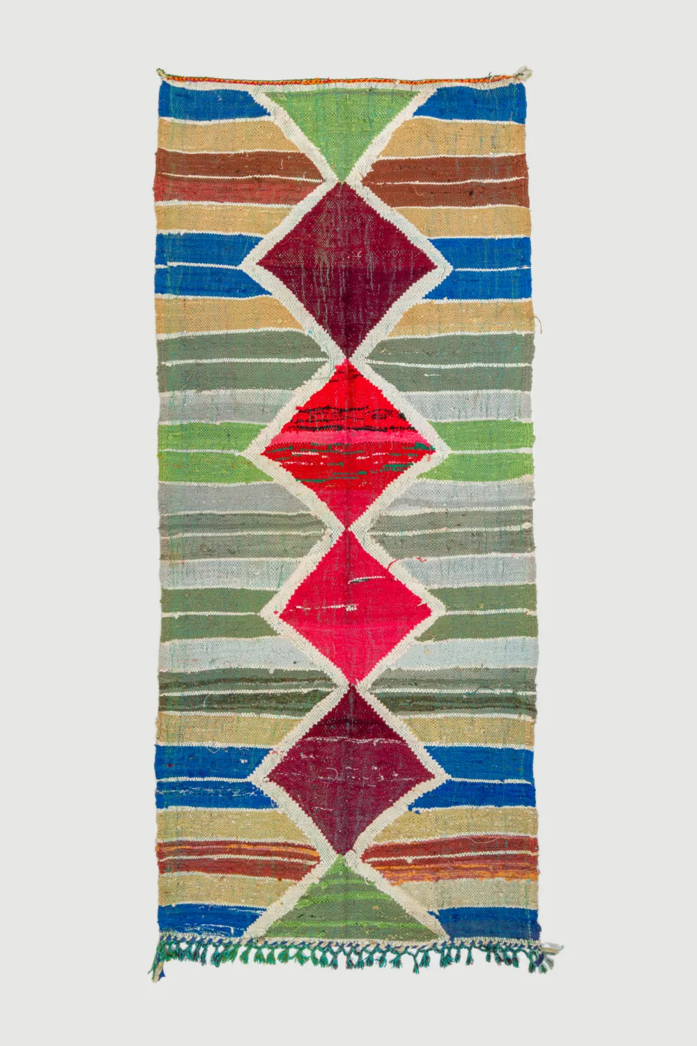 Marokkaanse Berber tapijt Boucherouite 120 x 280 cm