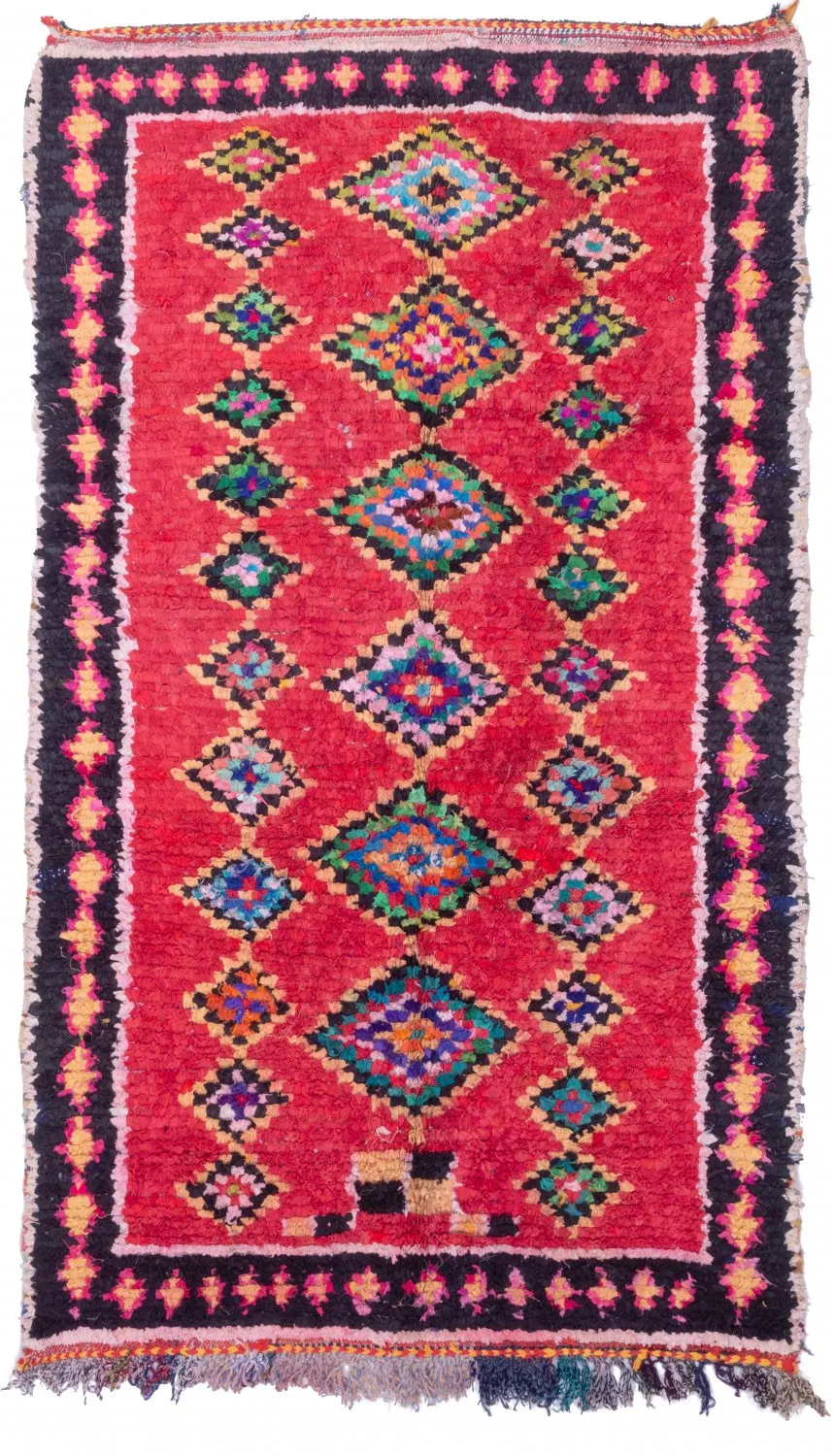 Marokkaanse Berber tapijt Boucherouite 255 x 145 cm