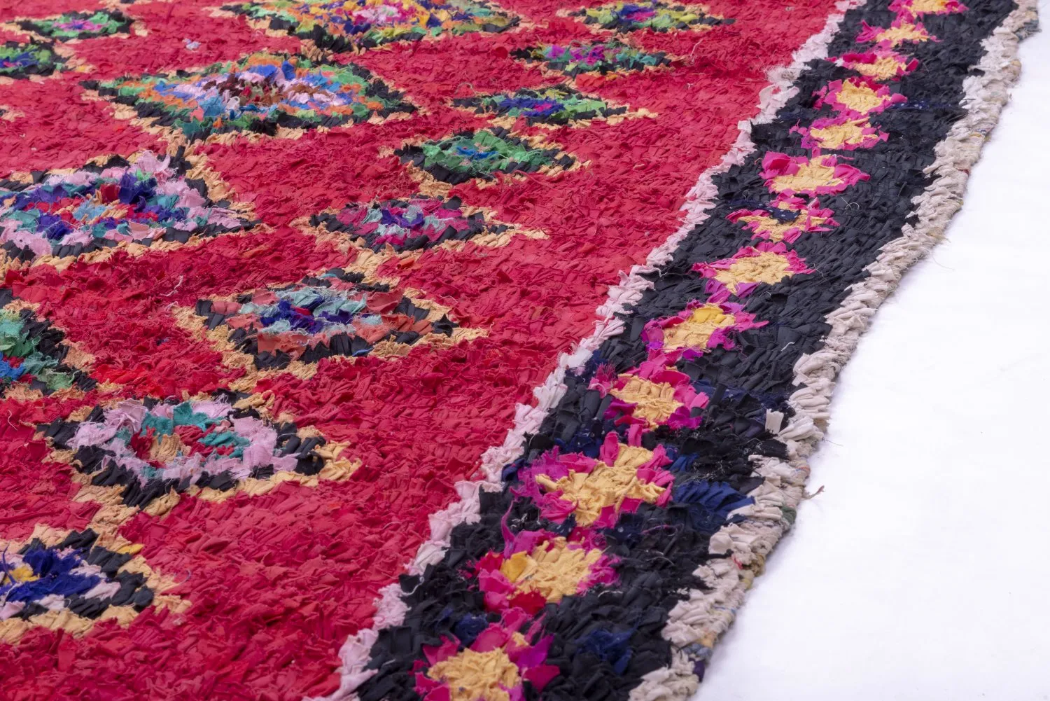 Marokkaanse Berber tapijt Boucherouite 255 x 145 cm