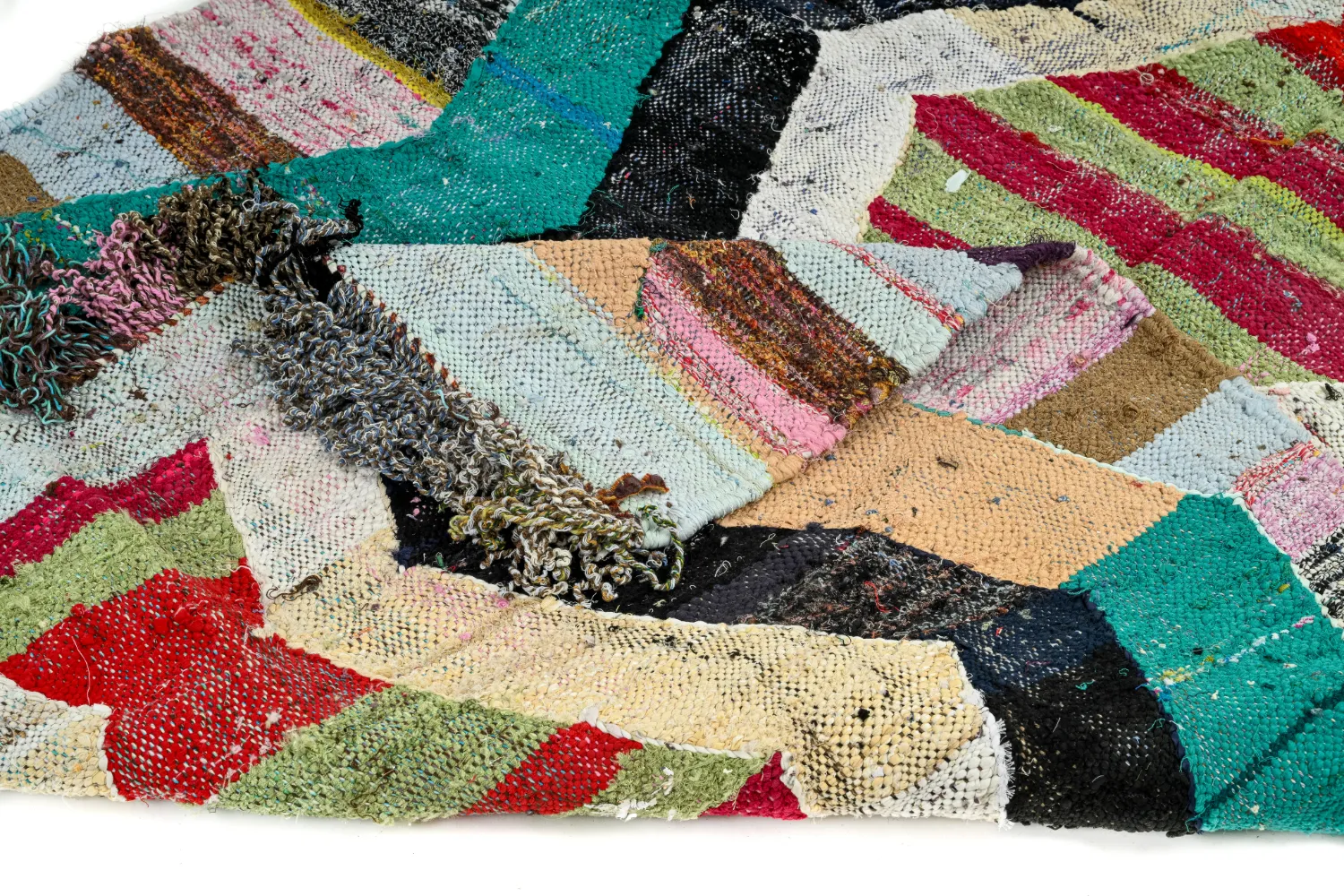 Marokkaanse Berber tapijt Boucherouite 140 x 265 cm