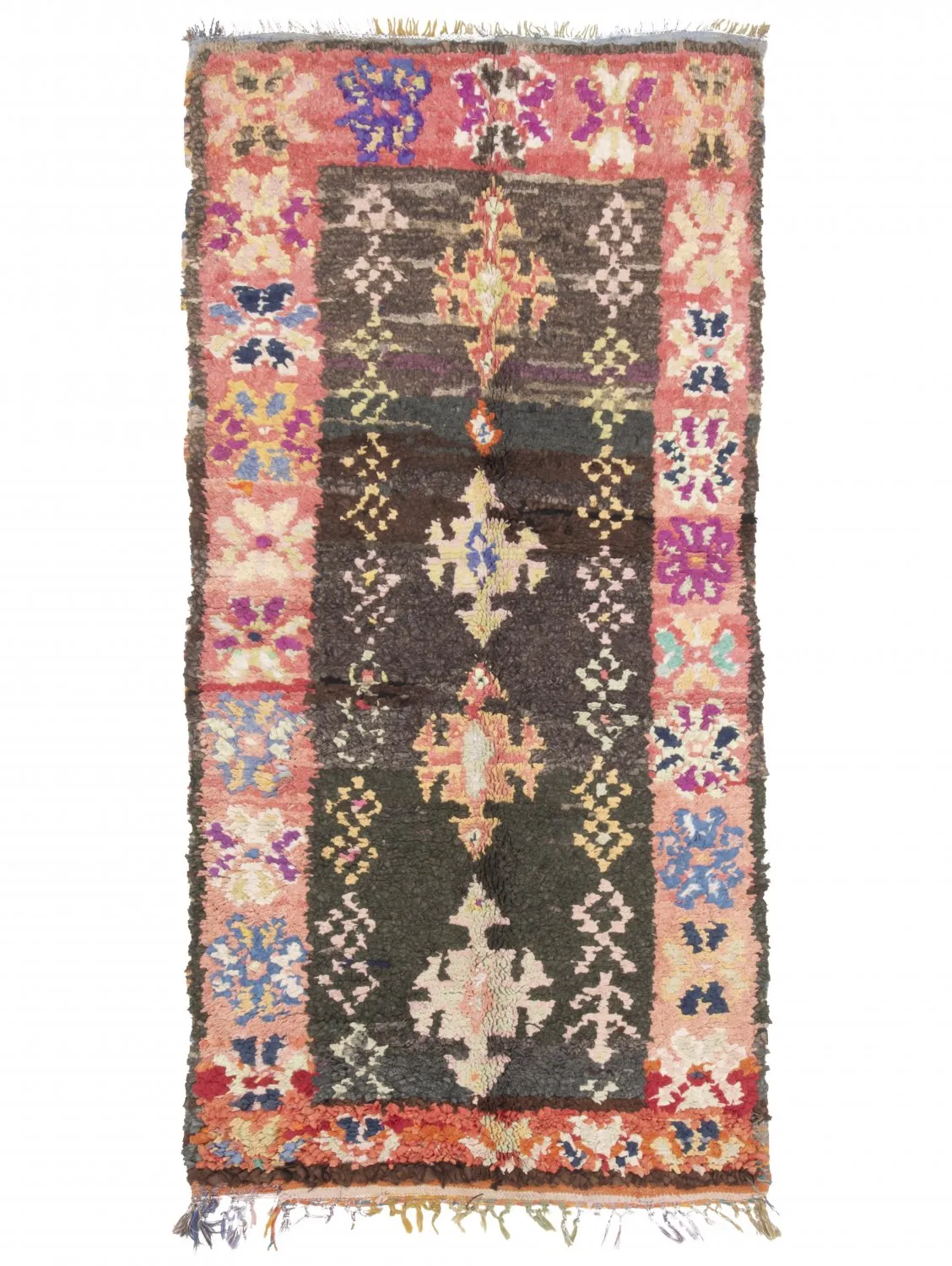 Marokkaanse Berber tapijt Boucherouite 205 x 95 cm