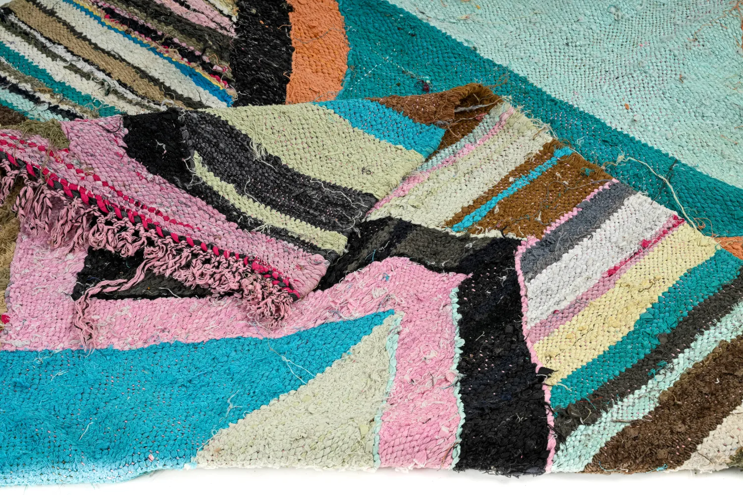 Marokkaanse Berber tapijt Boucherouite 135 x 265 cm